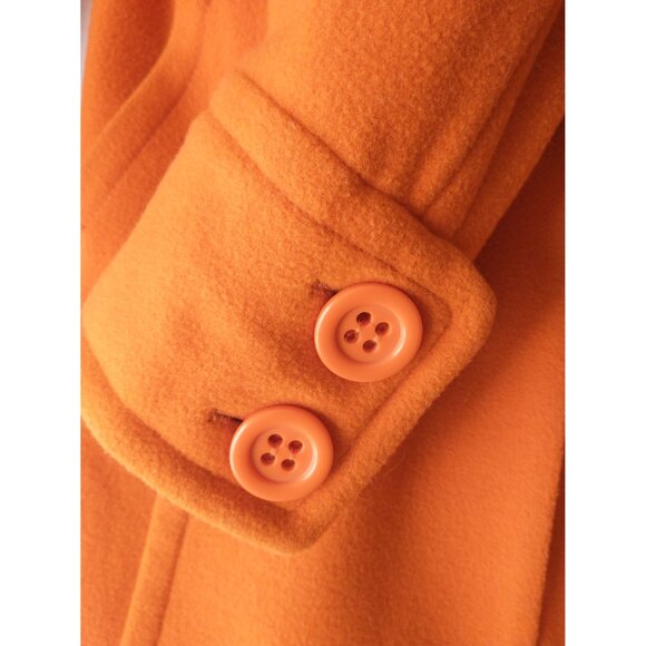 NWOT Orange small wool coat Jean Basic ptp 16'' - Picture 16 of 16